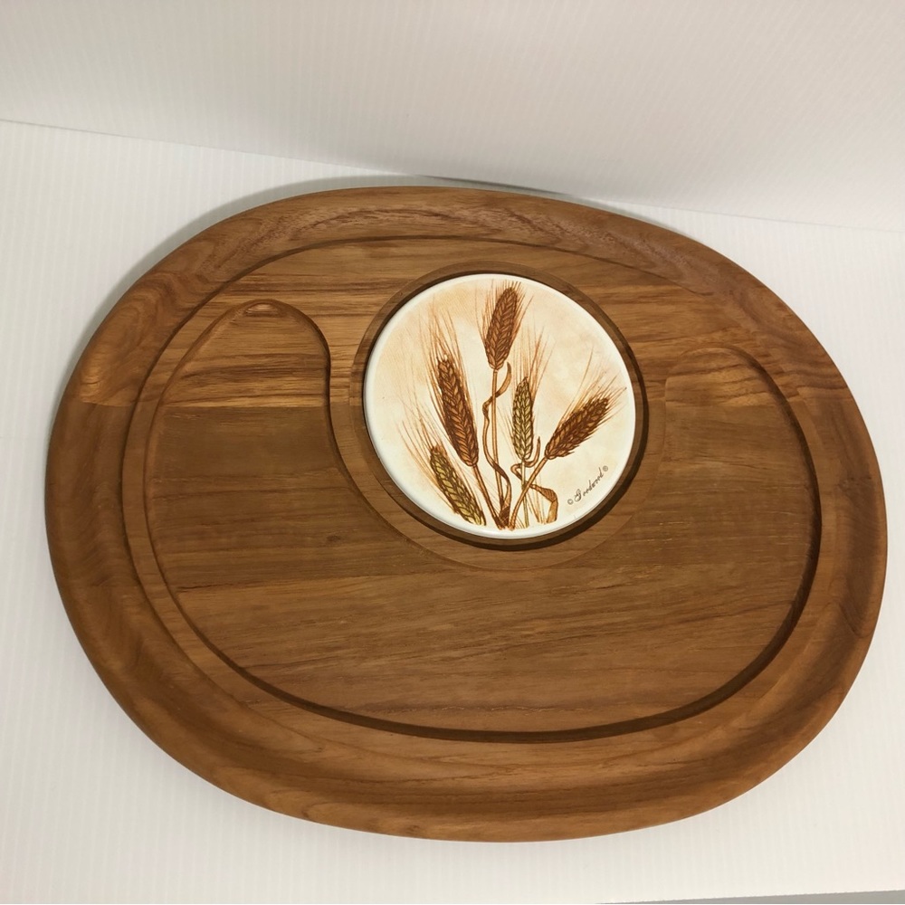 Good Wood Genuine Teak Serving Platter